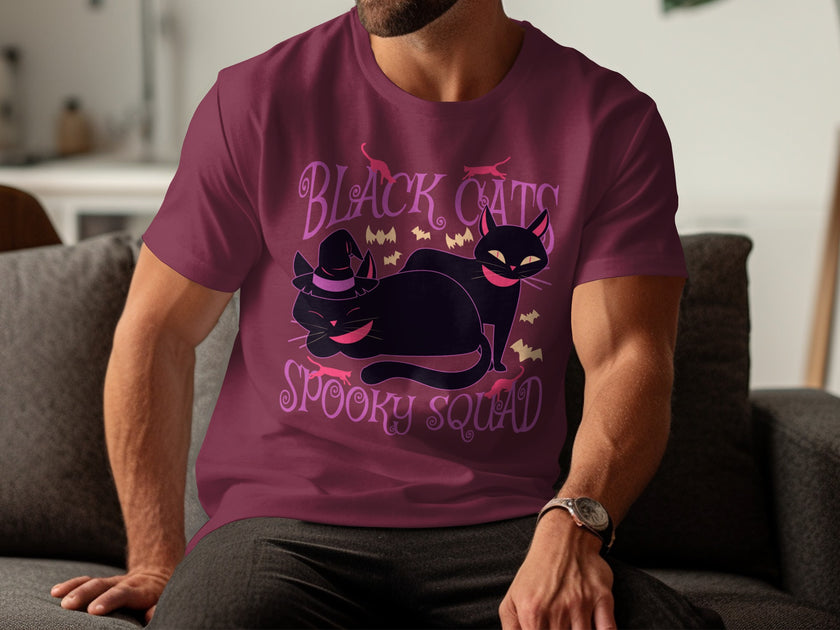 Black Cats Spooky Squad Design T-shirt product