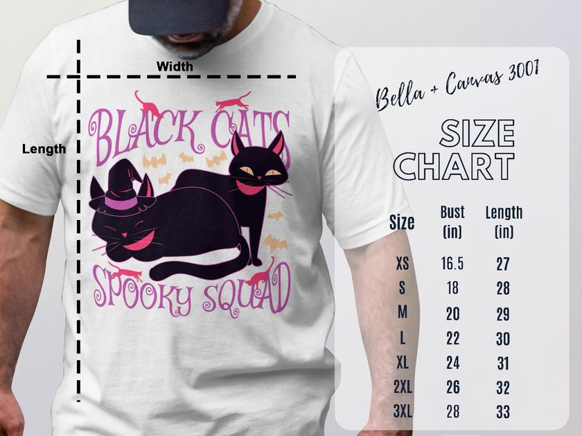 Black Cats Spooky Squad Graphic Tee Shirt product type