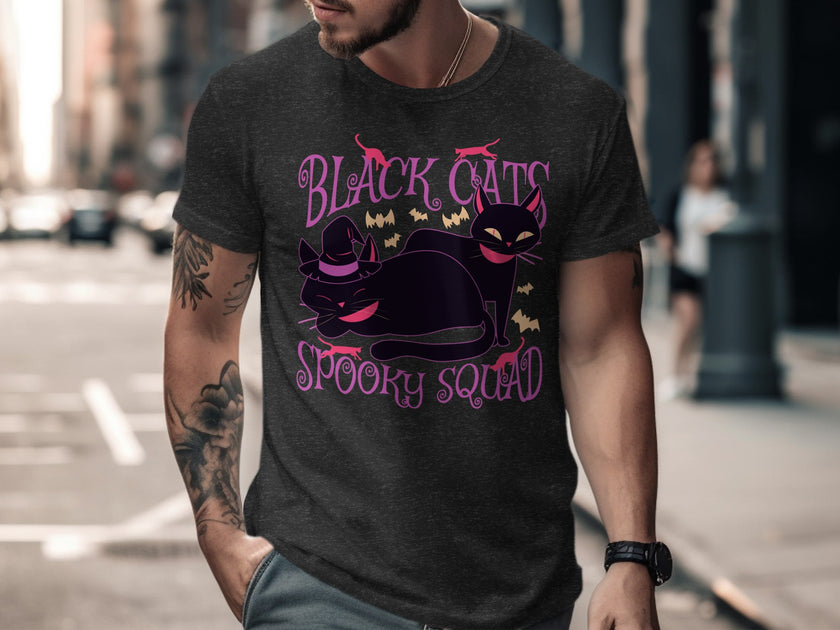 Black Cats Spooky Squad Graphic Shirt product type