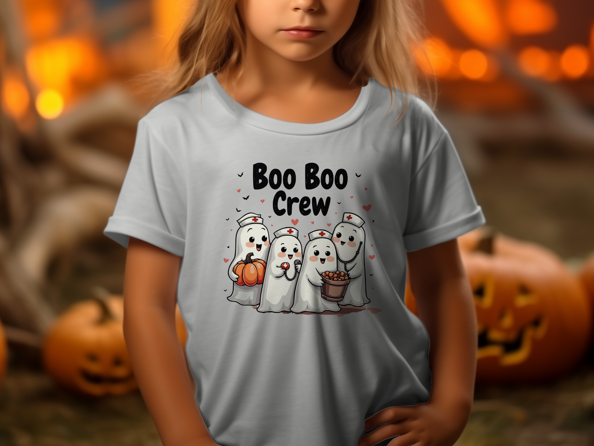 Toddler Tee - Boo Boo Crew of Nurse Ghosts Design
