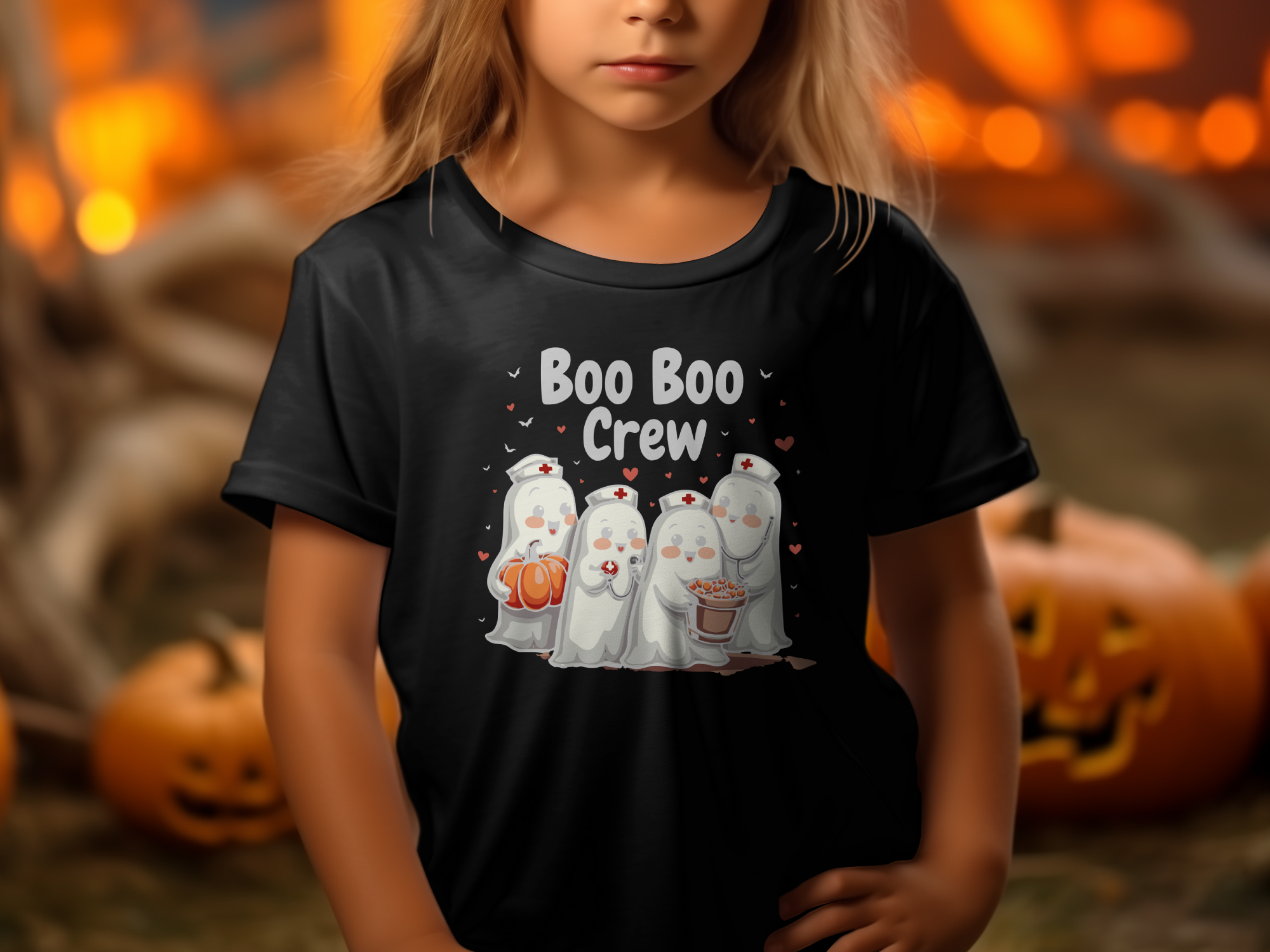 Toddler Tee - Boo Boo Crew of Nurse Ghosts Design