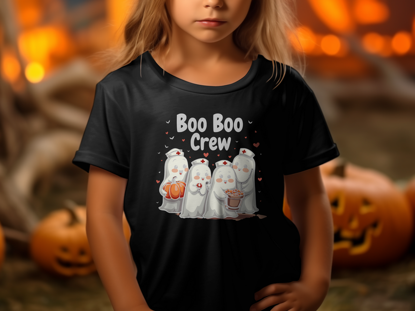 Toddler Tee - Boo Boo Crew of Nurse Ghosts Design