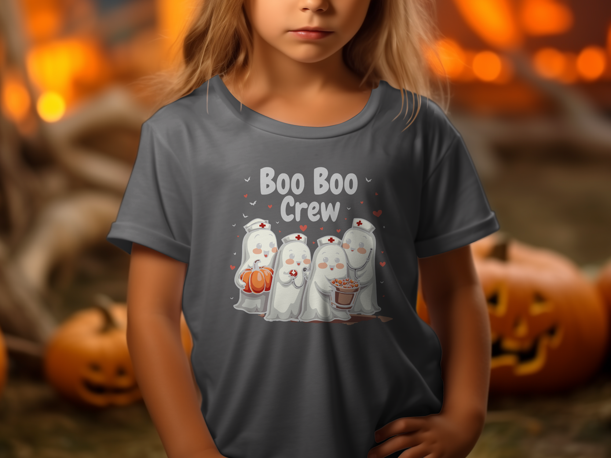 Toddler Tee - Boo Boo Crew of Nurse Ghosts Design