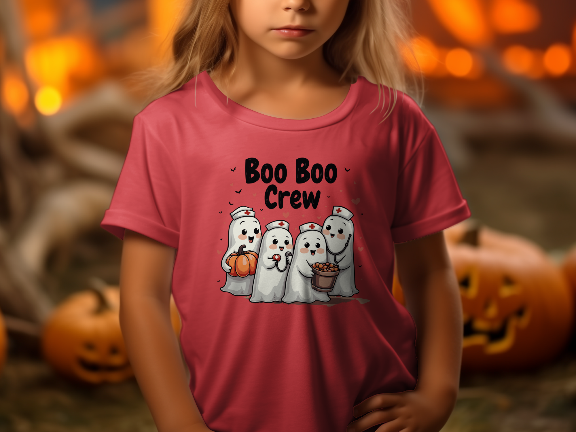 Toddler Tee - Boo Boo Crew of Nurse Ghosts Design