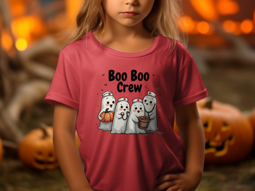 Toddler Tee - Boo Boo Crew of Nurse Ghosts Design