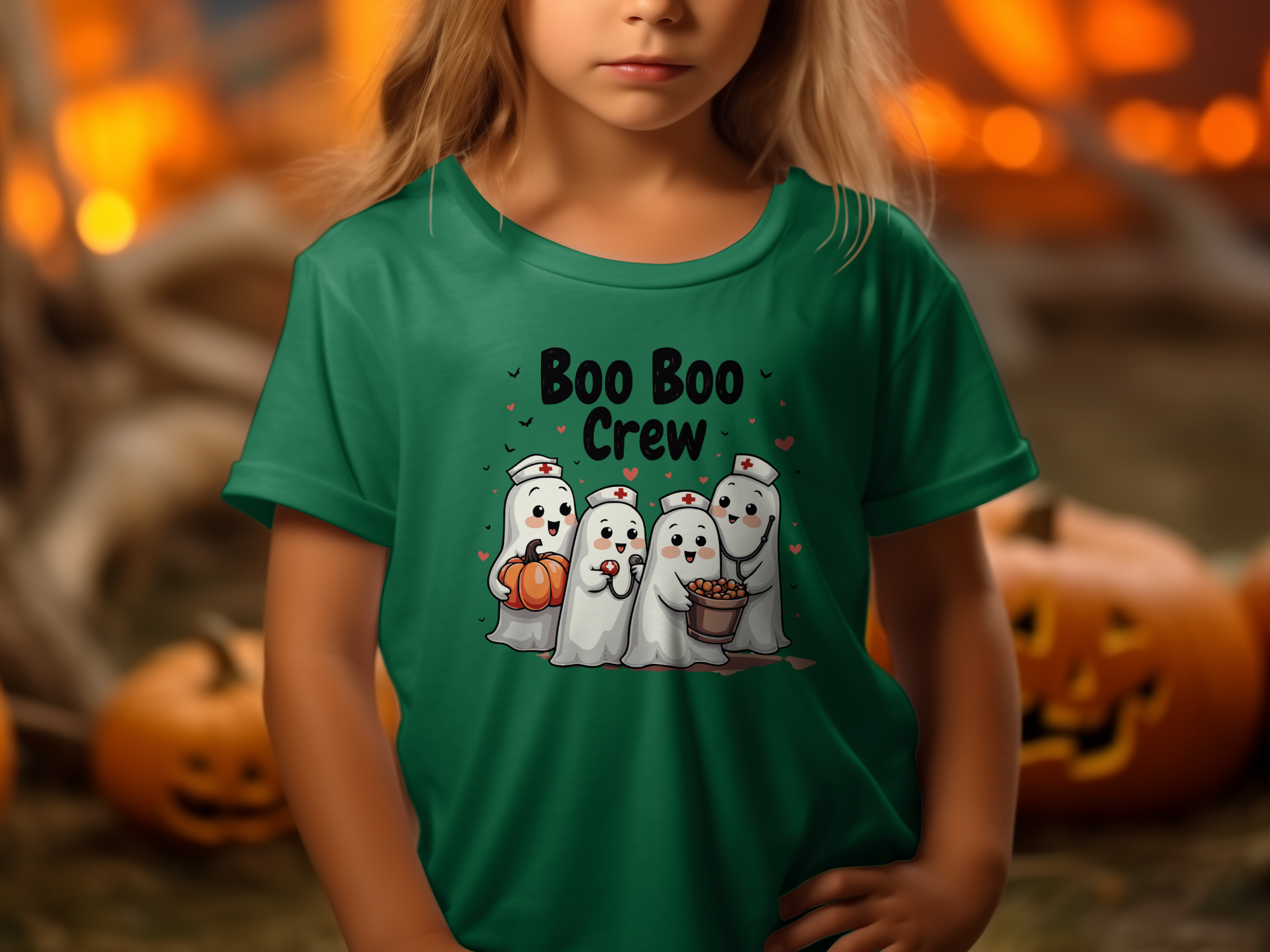 Toddler Tee - Boo Boo Crew of Nurse Ghosts Design