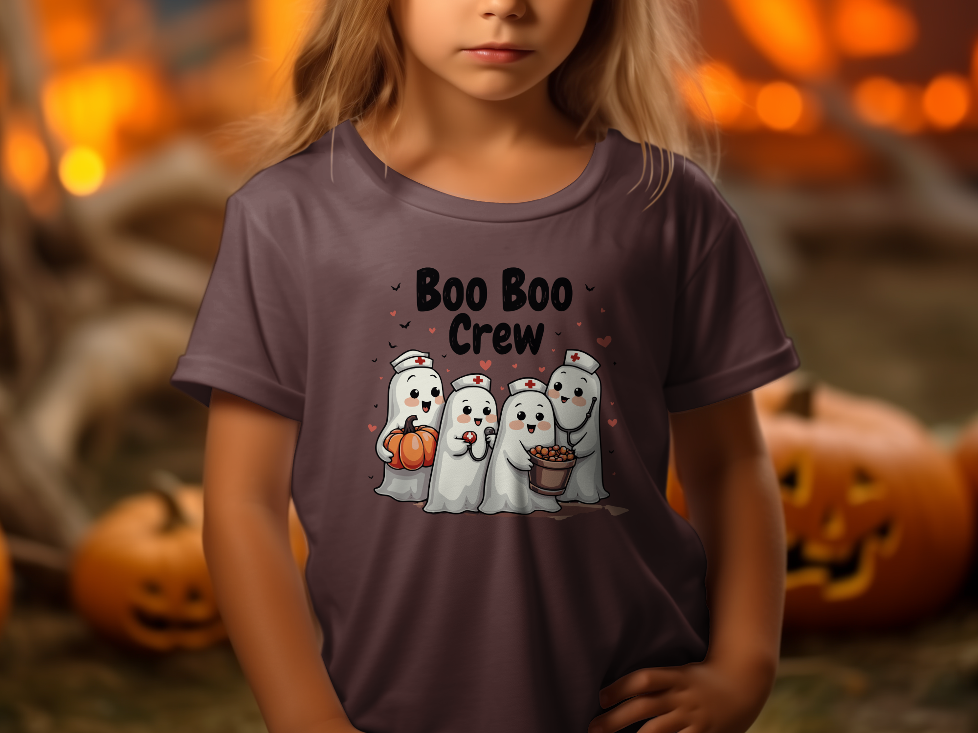 Toddler Tee - Boo Boo Crew of Nurse Ghosts Design