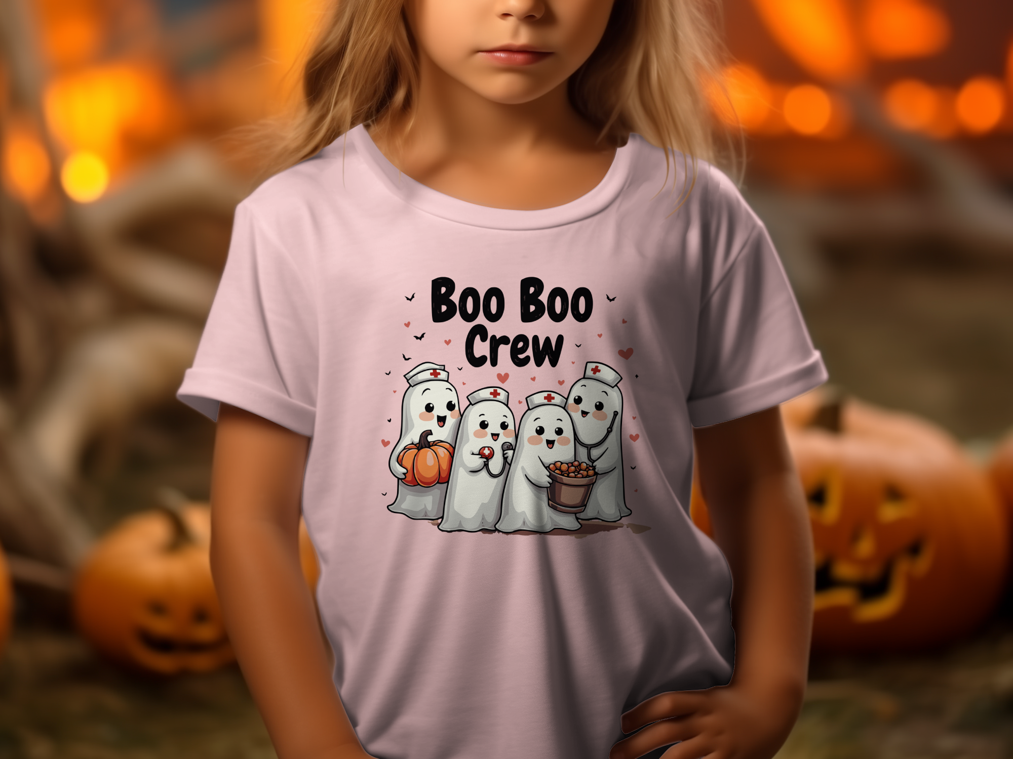 Toddler Tee - Boo Boo Crew of Nurse Ghosts Design