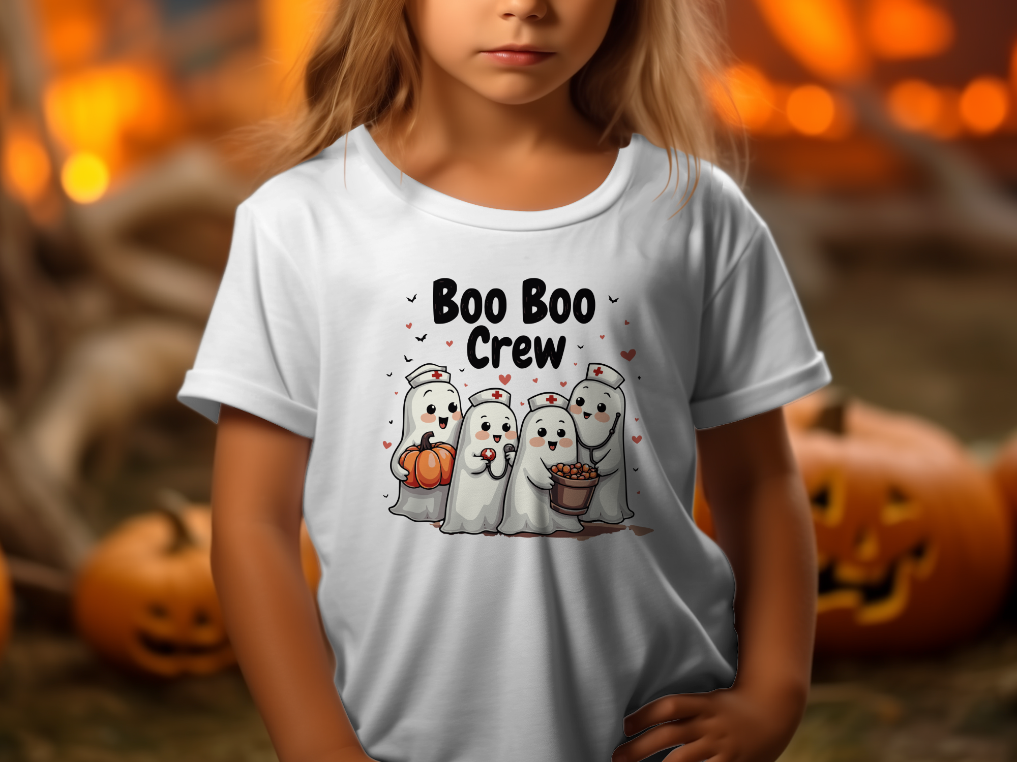 Toddler Tee - Boo Boo Crew of Nurse Ghosts Design