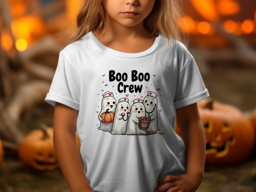 Toddler Tee - Boo Boo Crew of Nurse Ghosts Design