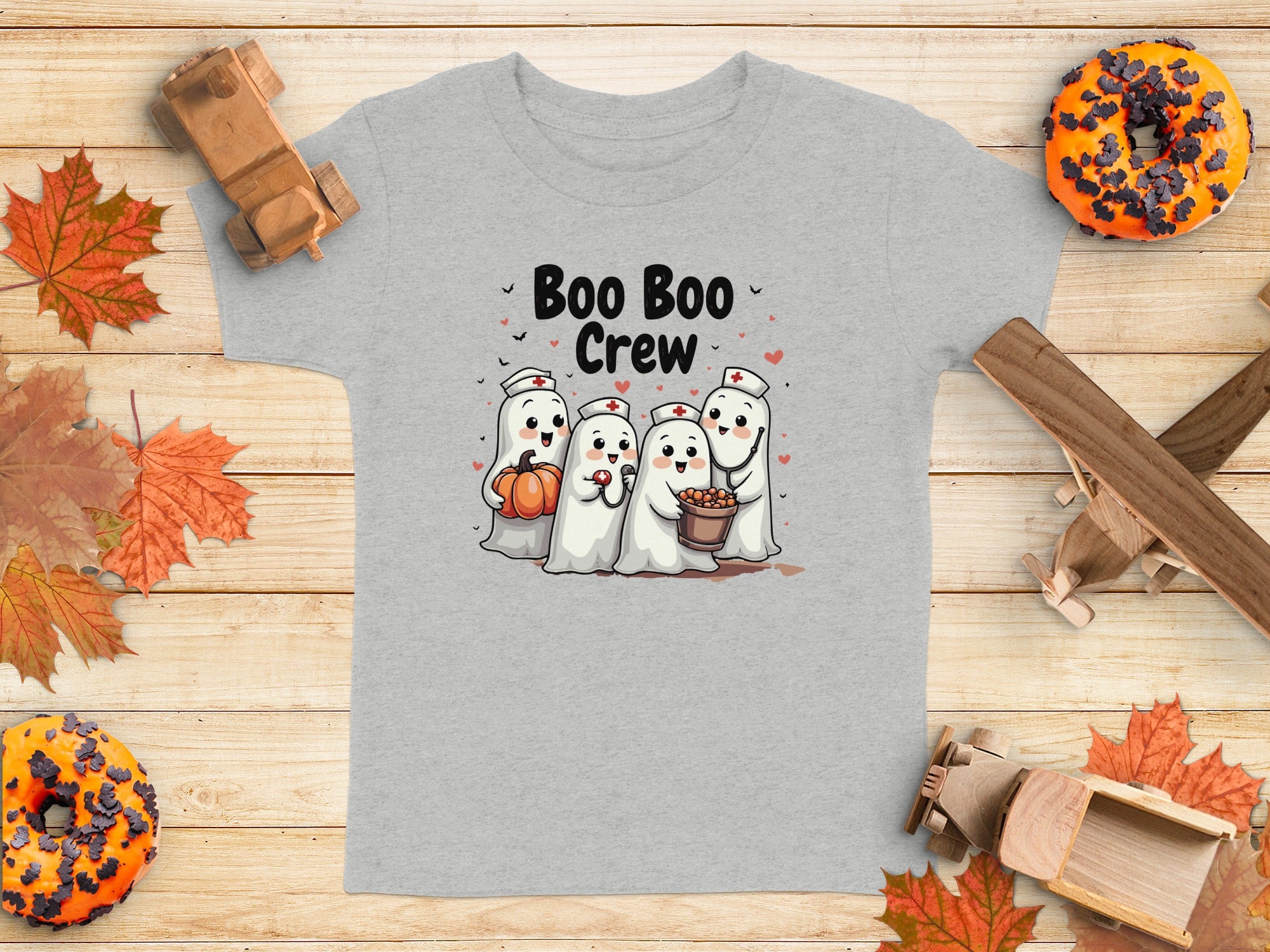 Toddler Tee - Boo Boo Crew of Nurse Ghosts Design