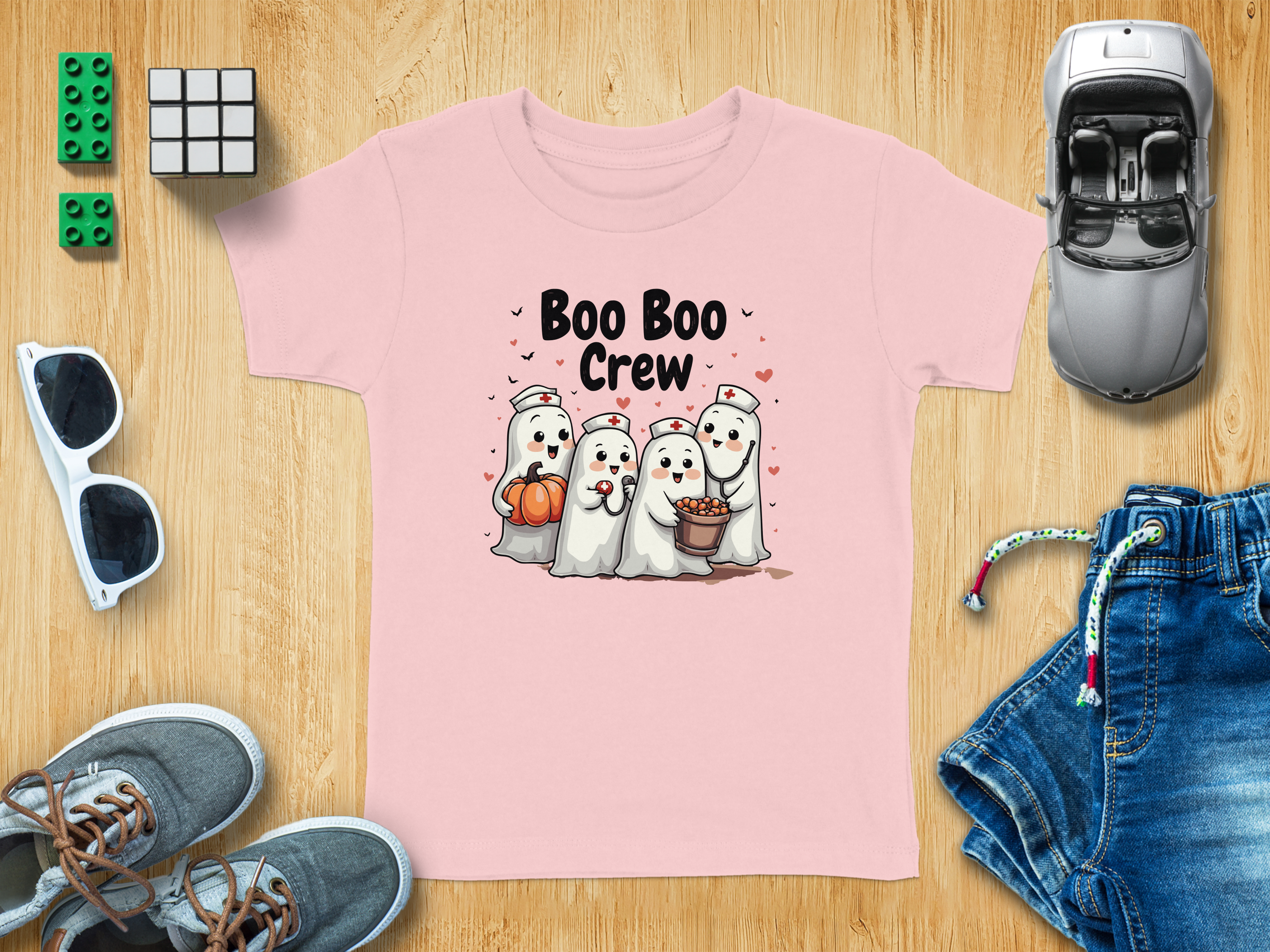 Toddler Tee - Boo Boo Crew of Nurse Ghosts Design