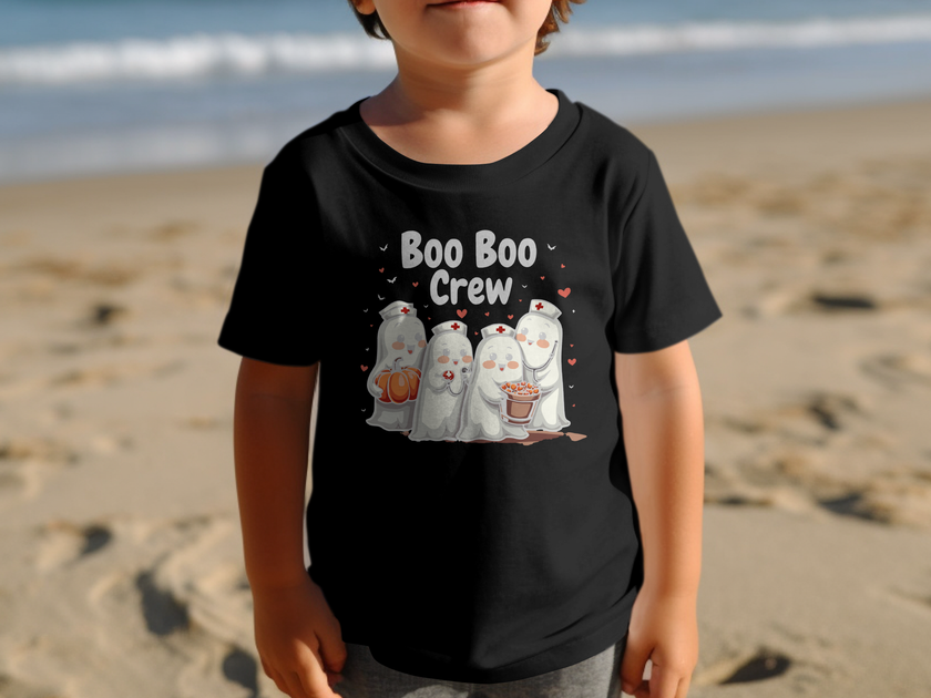 Toddler Tee - Boo Boo Crew of Nurse Ghosts Design