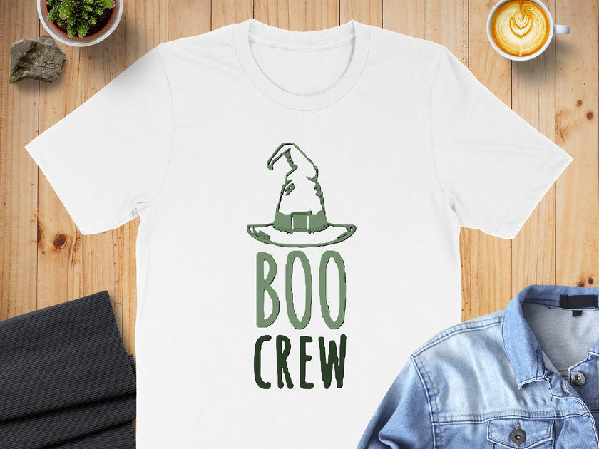 Boo Crew Witch Hat Design Halloween Shirt product type