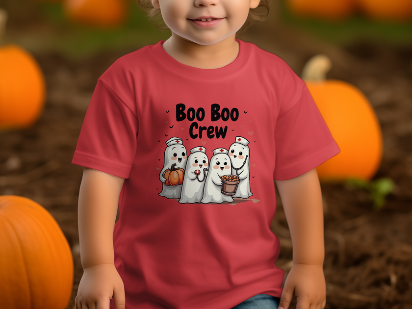 Toddler Tee - Boo Boo Crew of Nurse Ghosts Design