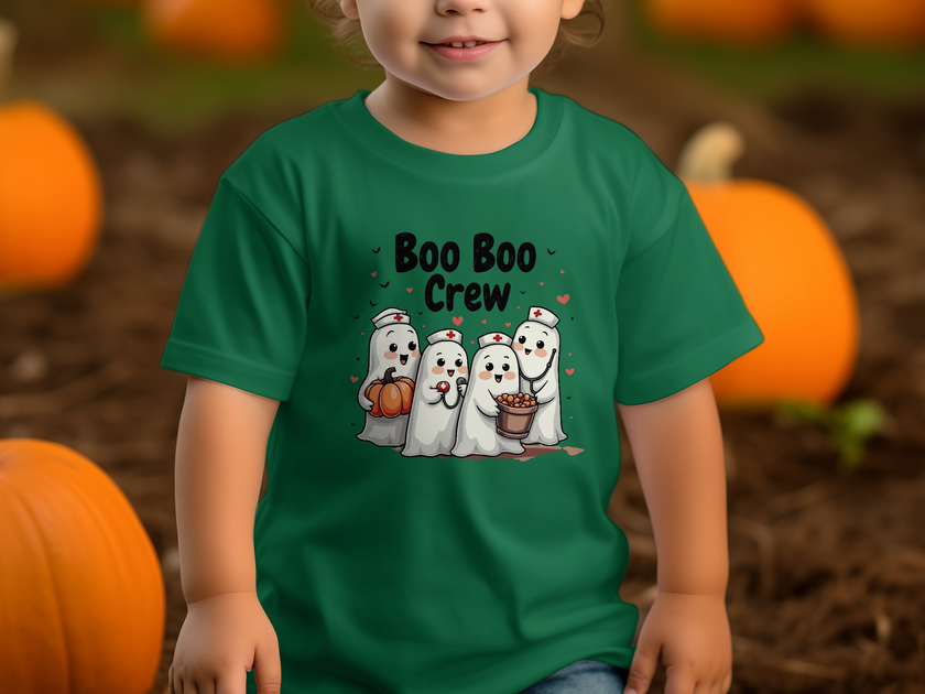 Toddler Tee - Boo Boo Crew of Nurse Ghosts Design