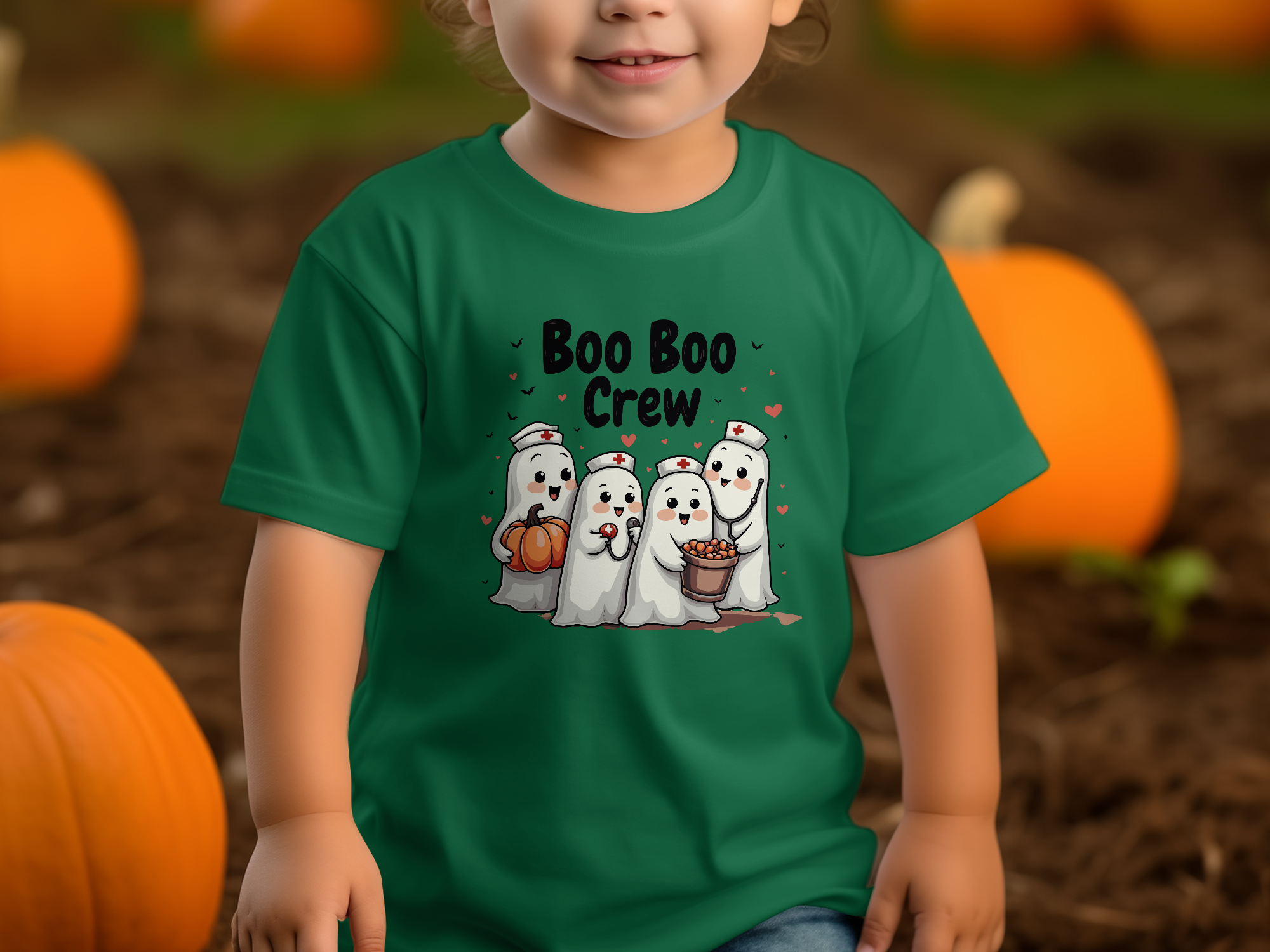 Toddler Tee - Boo Boo Crew of Nurse Ghosts Design