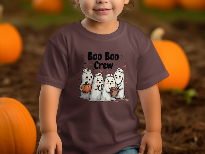 Toddler Tee - Boo Boo Crew of Nurse Ghosts Design