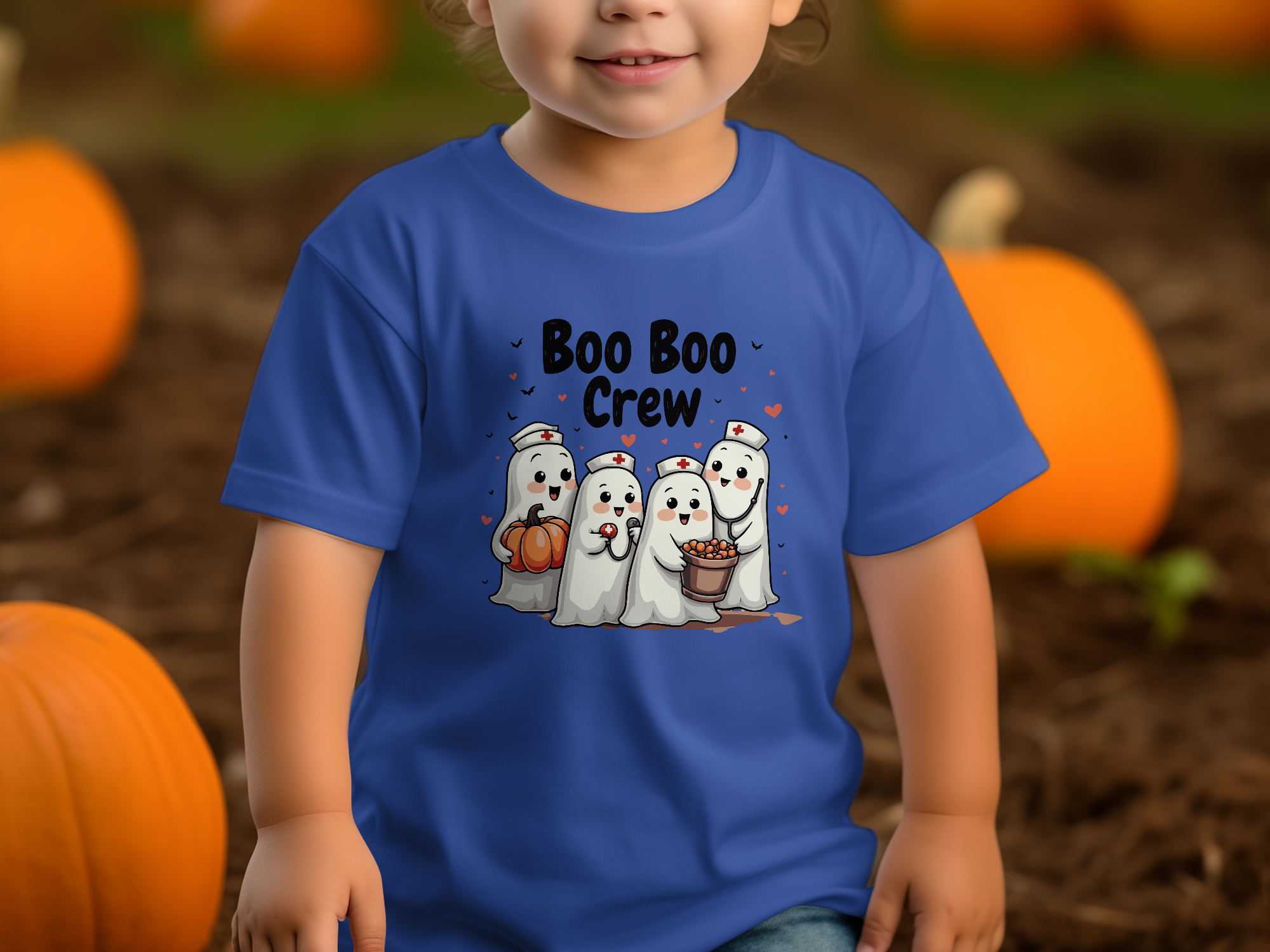Toddler Tee - Boo Boo Crew of Nurse Ghosts Design