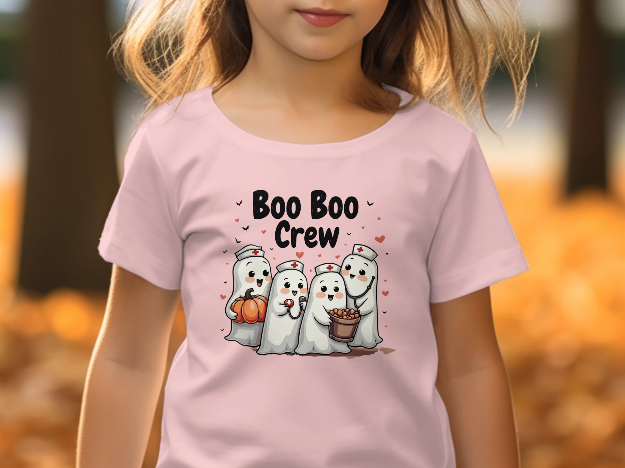 Toddler Tee - Boo Boo Crew of Nurse Ghosts Design