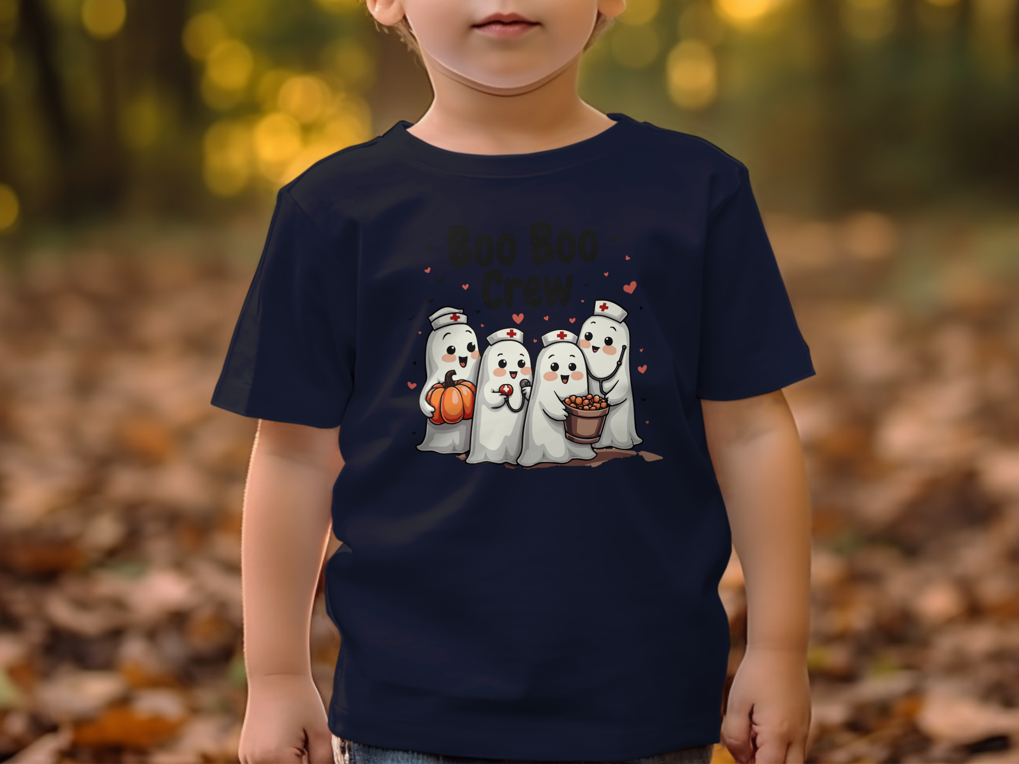 Toddler Tee - Boo Boo Crew of Nurse Ghosts Design
