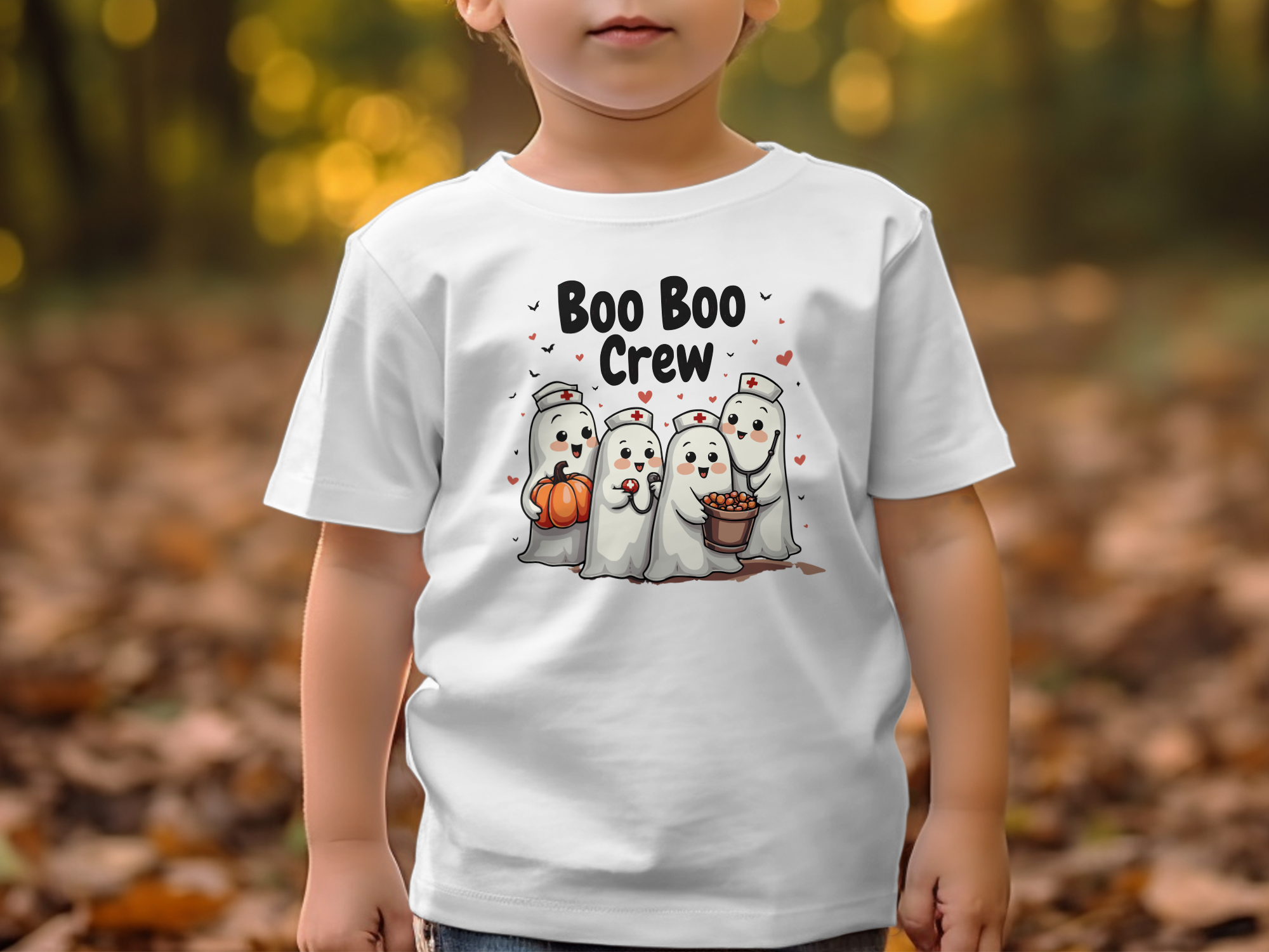 Toddler Tee - Boo Boo Crew of Nurse Ghosts Design