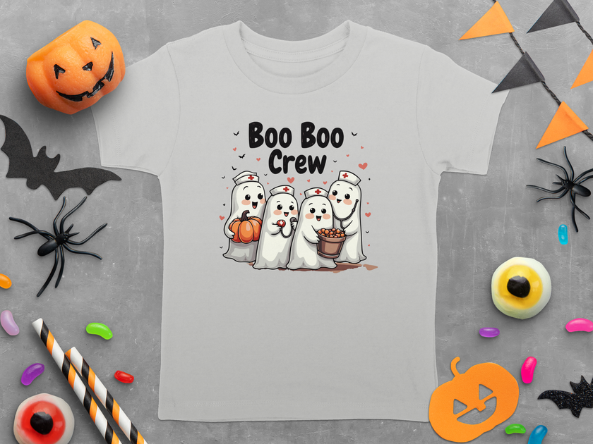 Toddler Tee - Boo Boo Crew of Nurse Ghosts Design