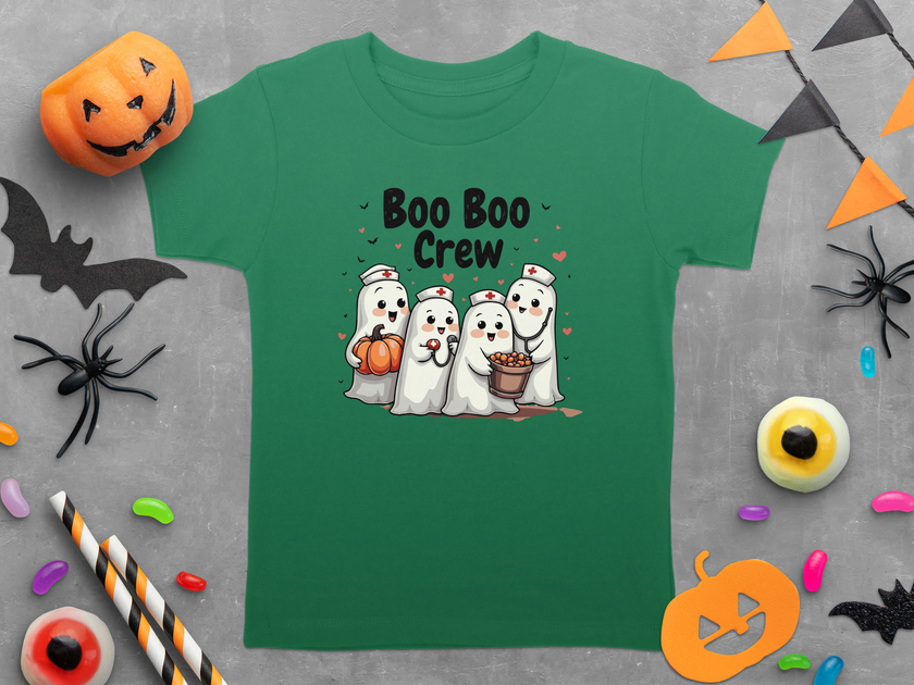 Toddler Tee - Boo Boo Crew of Nurse Ghosts Design