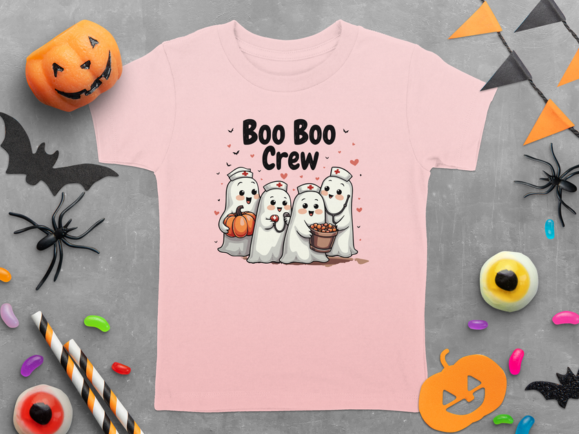 Toddler Tee - Boo Boo Crew of Nurse Ghosts Design