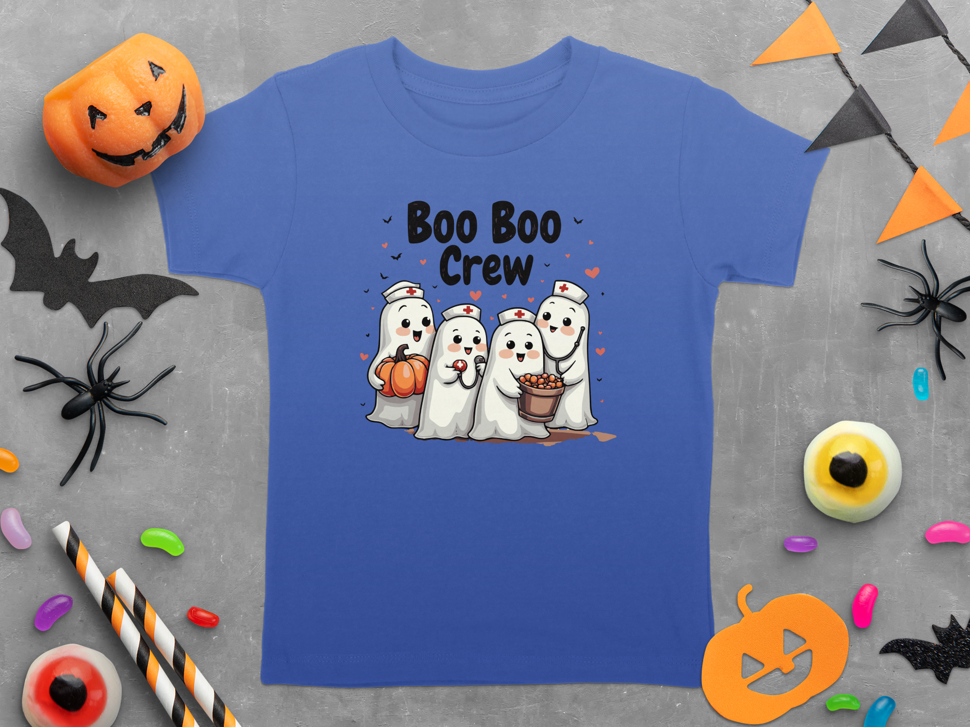 Toddler Tee - Boo Boo Crew of Nurse Ghosts Design