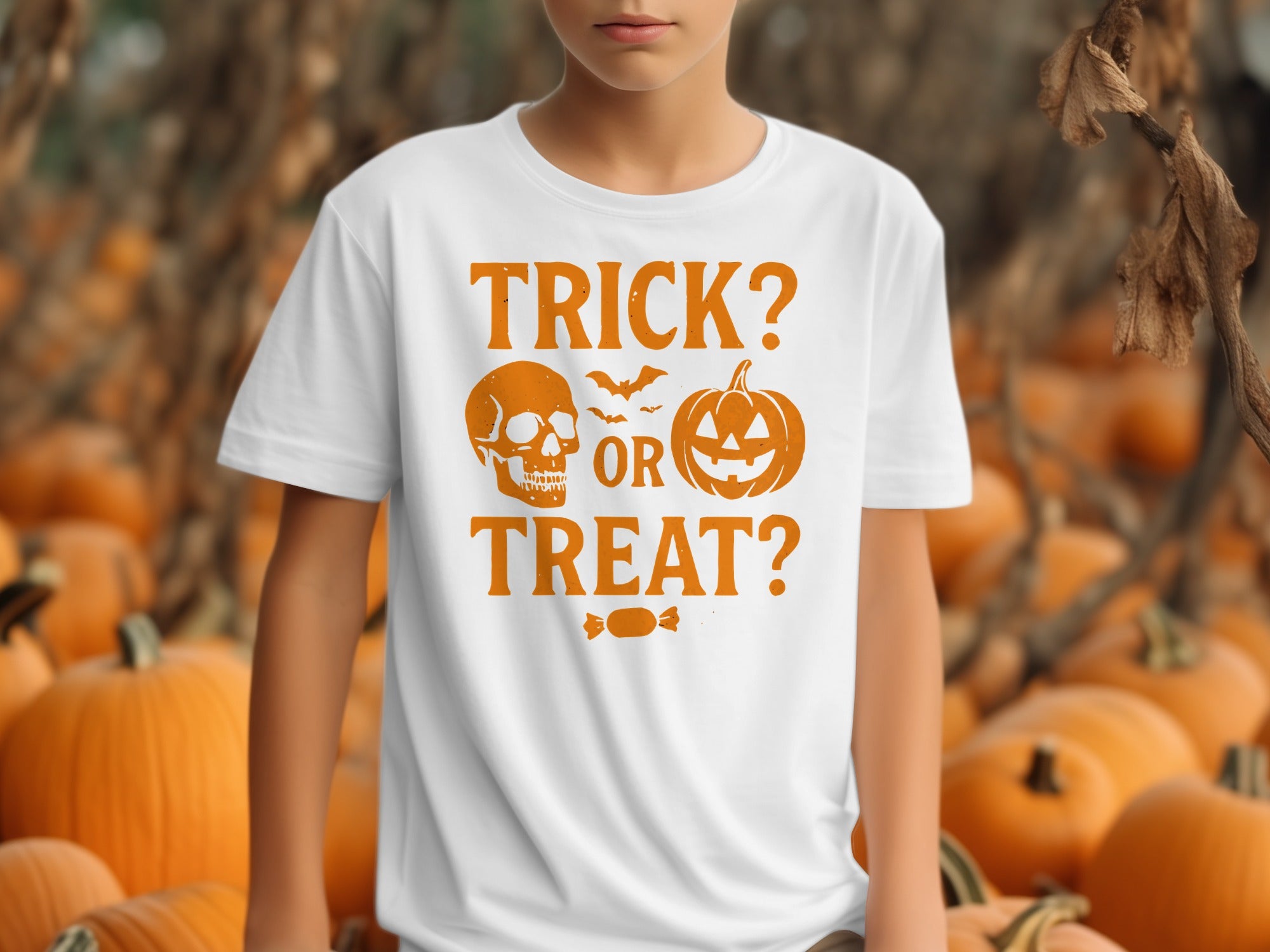 Trick or Treat Skull Pumpkin Halloween t-shirt product type
