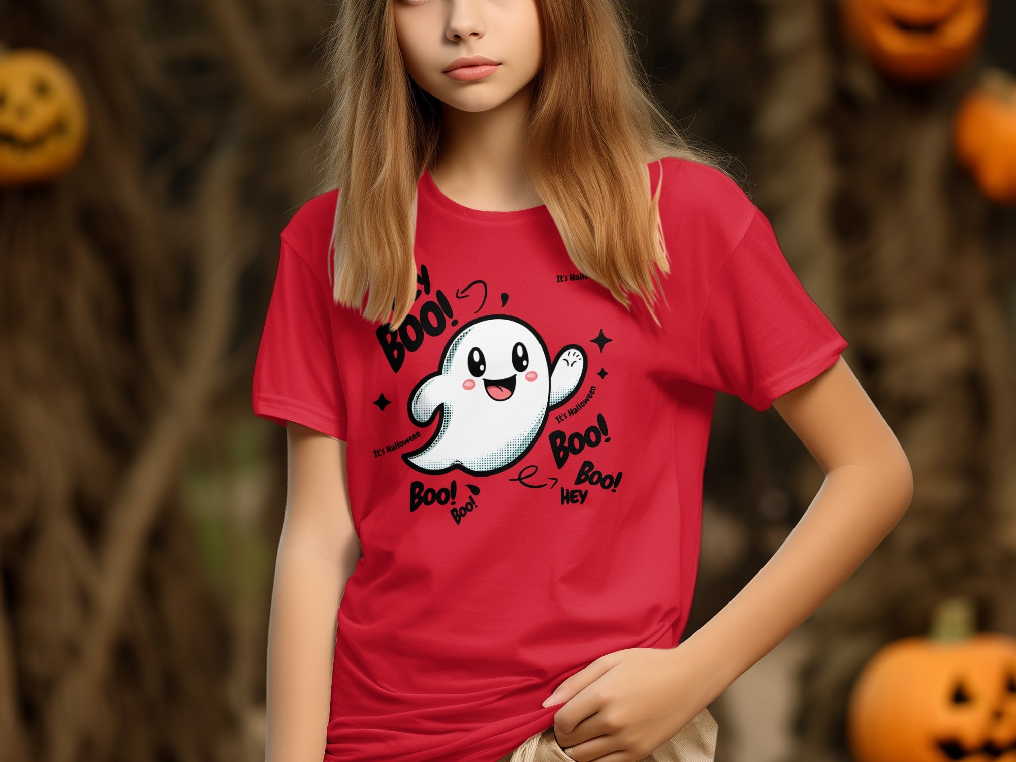 Spooky Cute Ghost Halloween Design T-Shirt product
