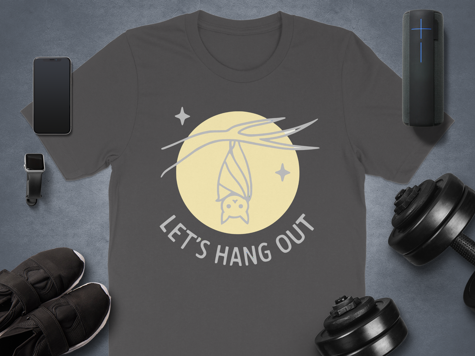 Let's Hang Out Bat Graphic Tee product