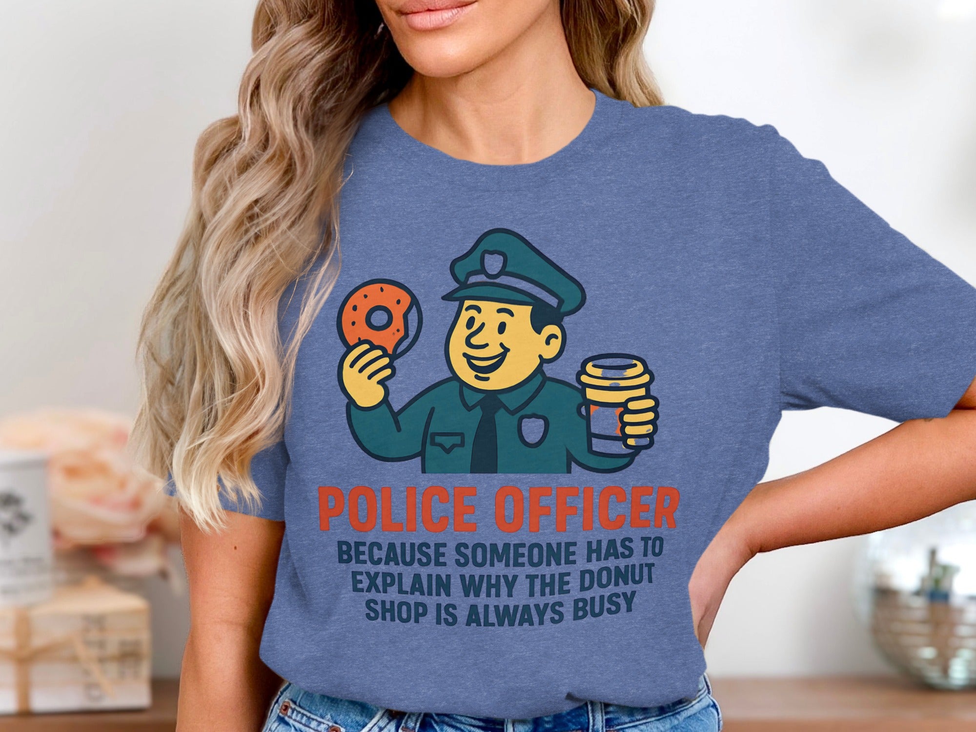 Police Officer Funny Donut Shop Humorous T-Shirt product type