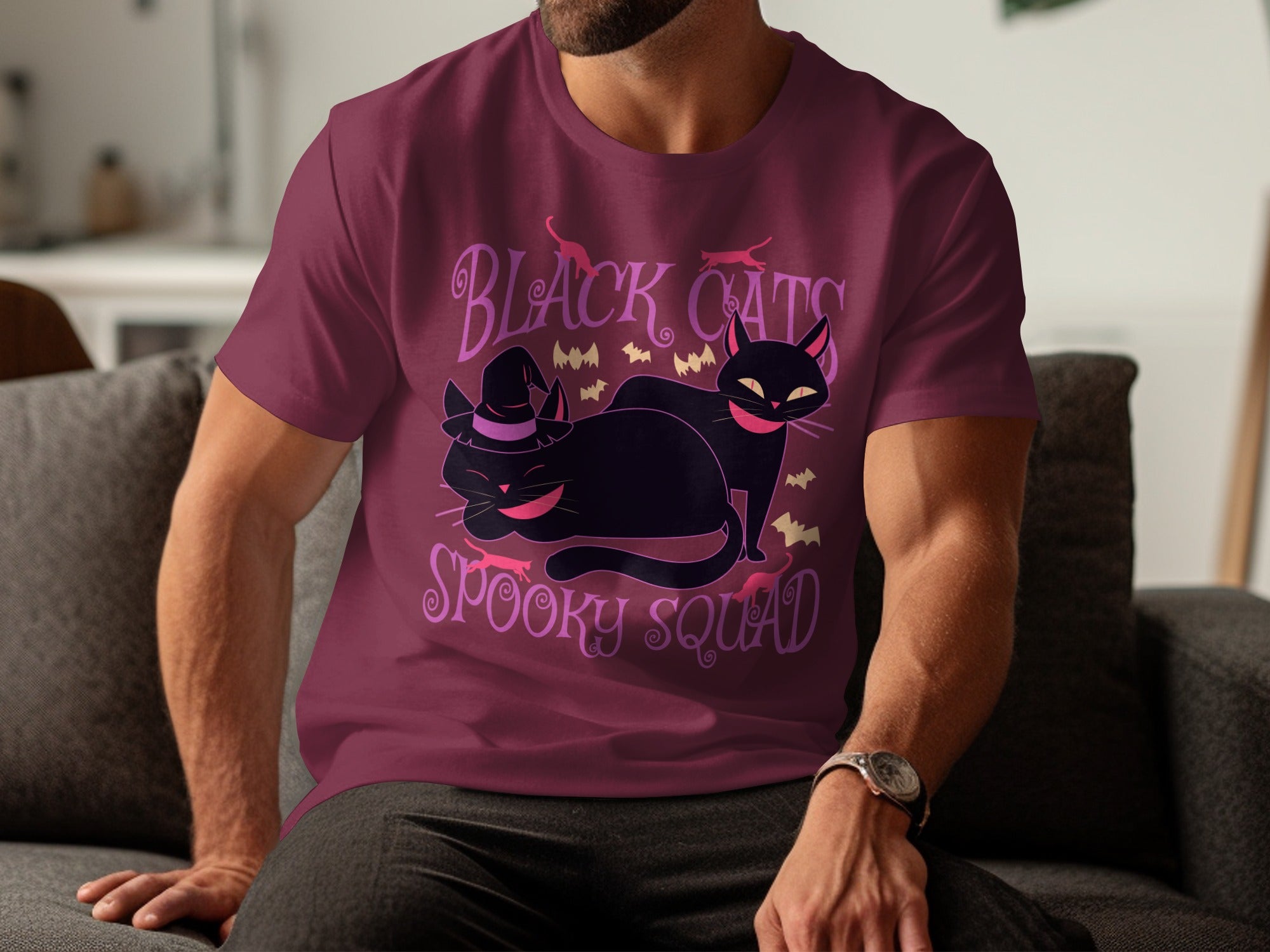 Black Cats Spooky Squad Design T-shirt product