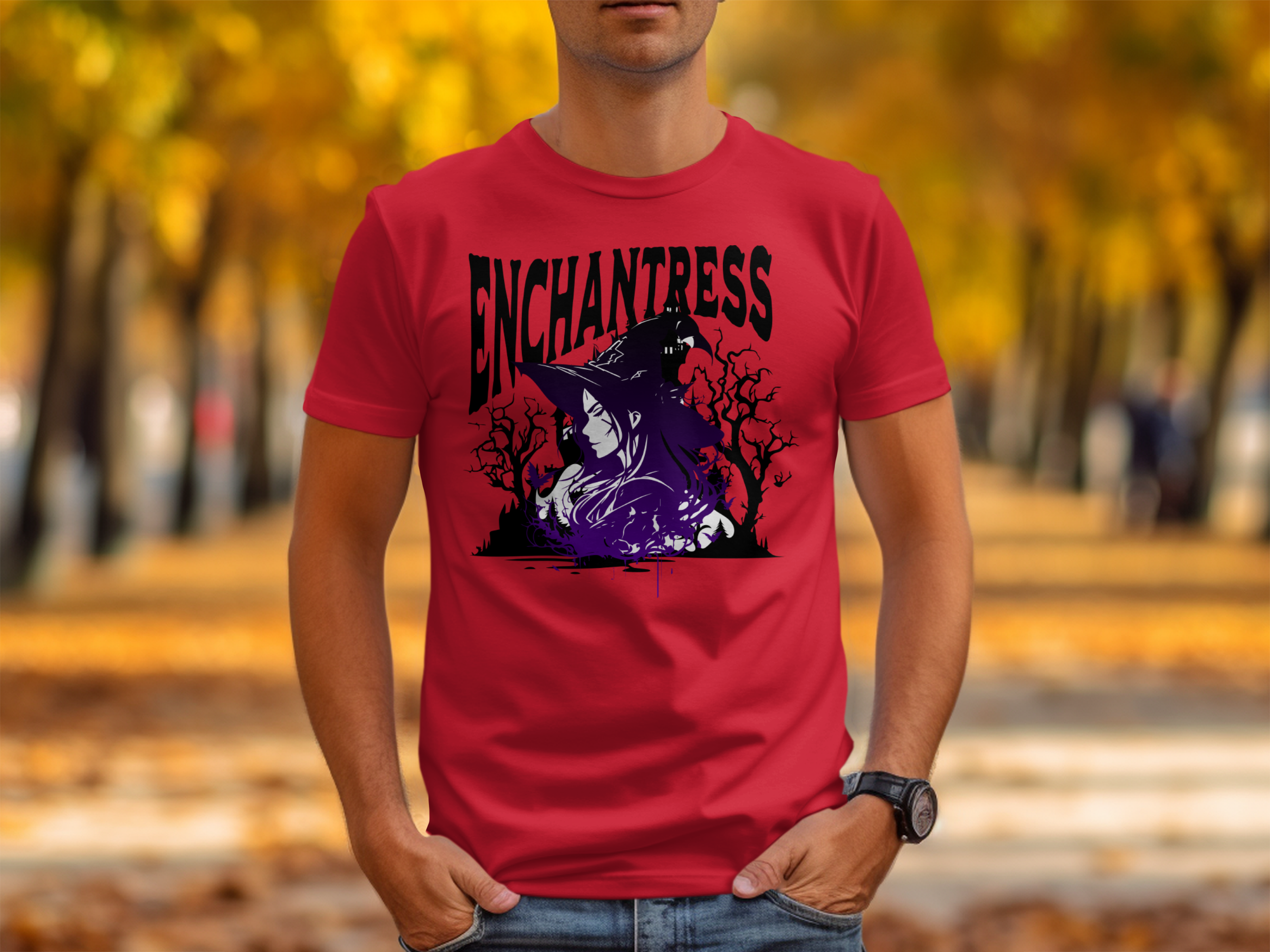 Enchantress Halloween Witch Graphic T-Shirt product