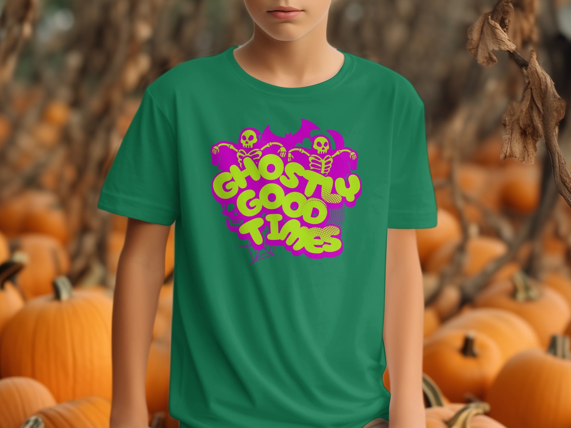 Eye-Catching Green Ghostly Good Times Graphic Tee product