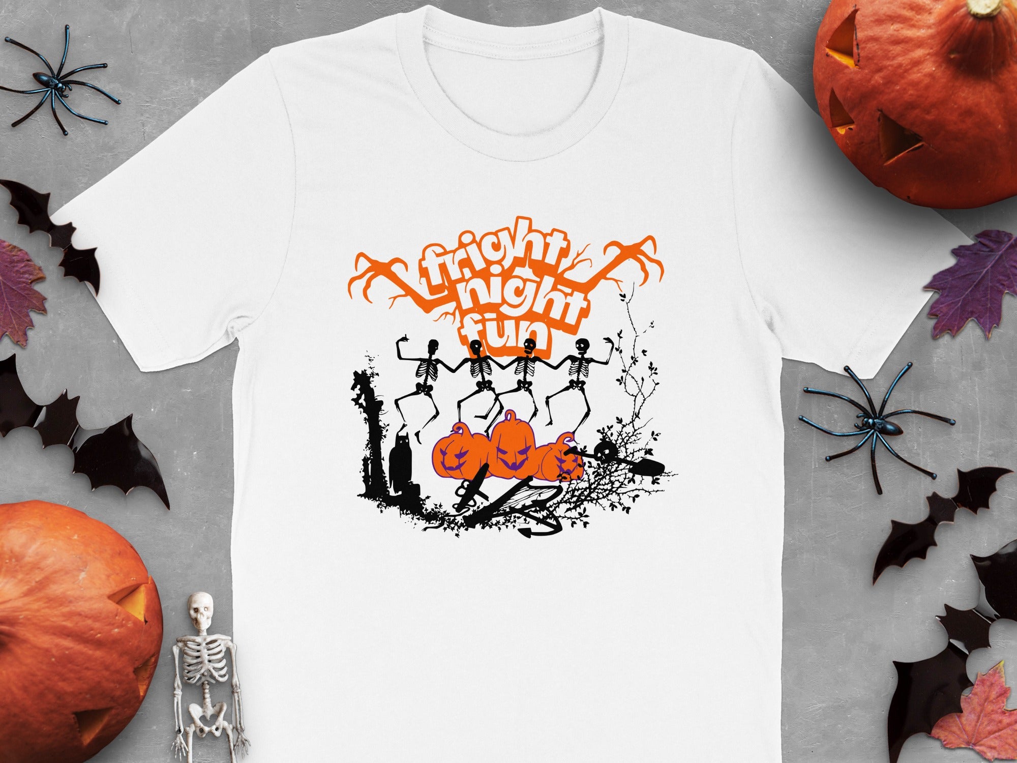 Fright Night Fun Skeletons Halloween T-shirt product