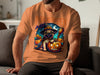 Halloween Pug with Pumpkin Witch Hat T-shirt product