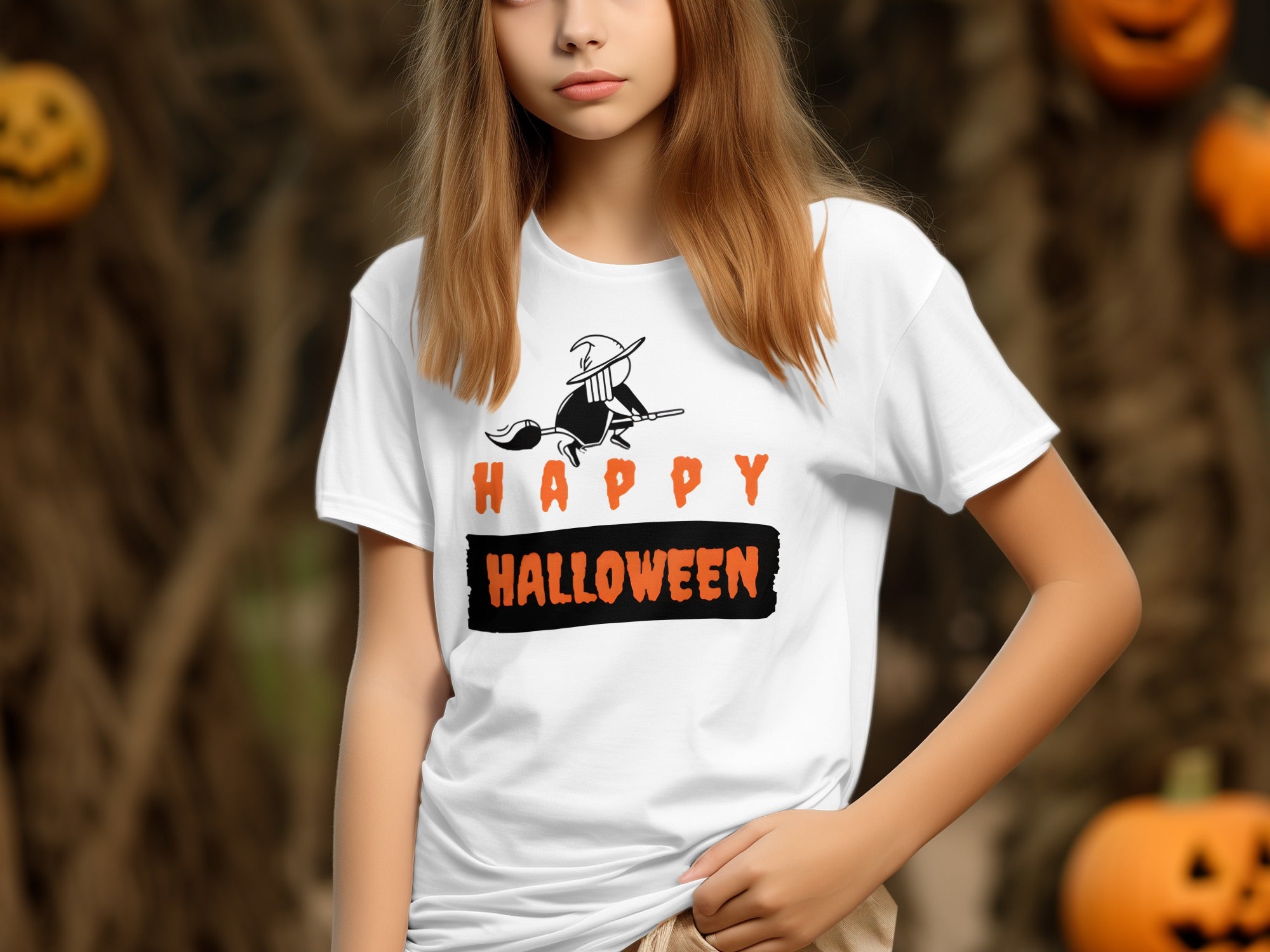 Happy Halloween Witch Graphic Shirt product type