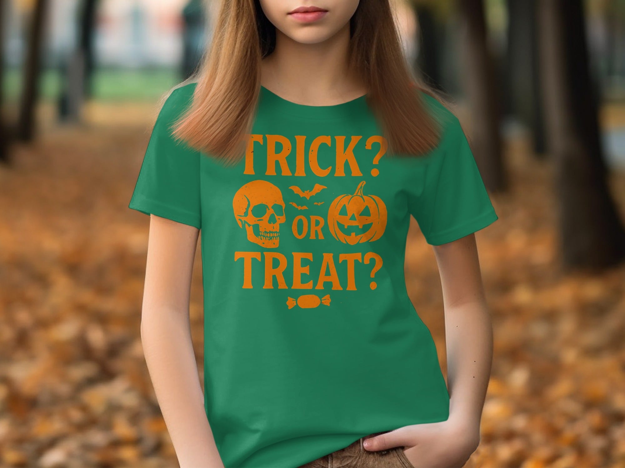 Halloween Trick or Treat Skull Pumpkin T-shirt product