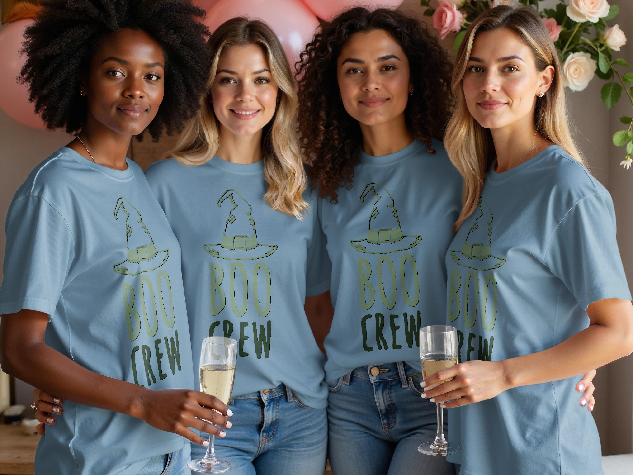 Boo Crew Witch Hat Halloween Party Shirt product