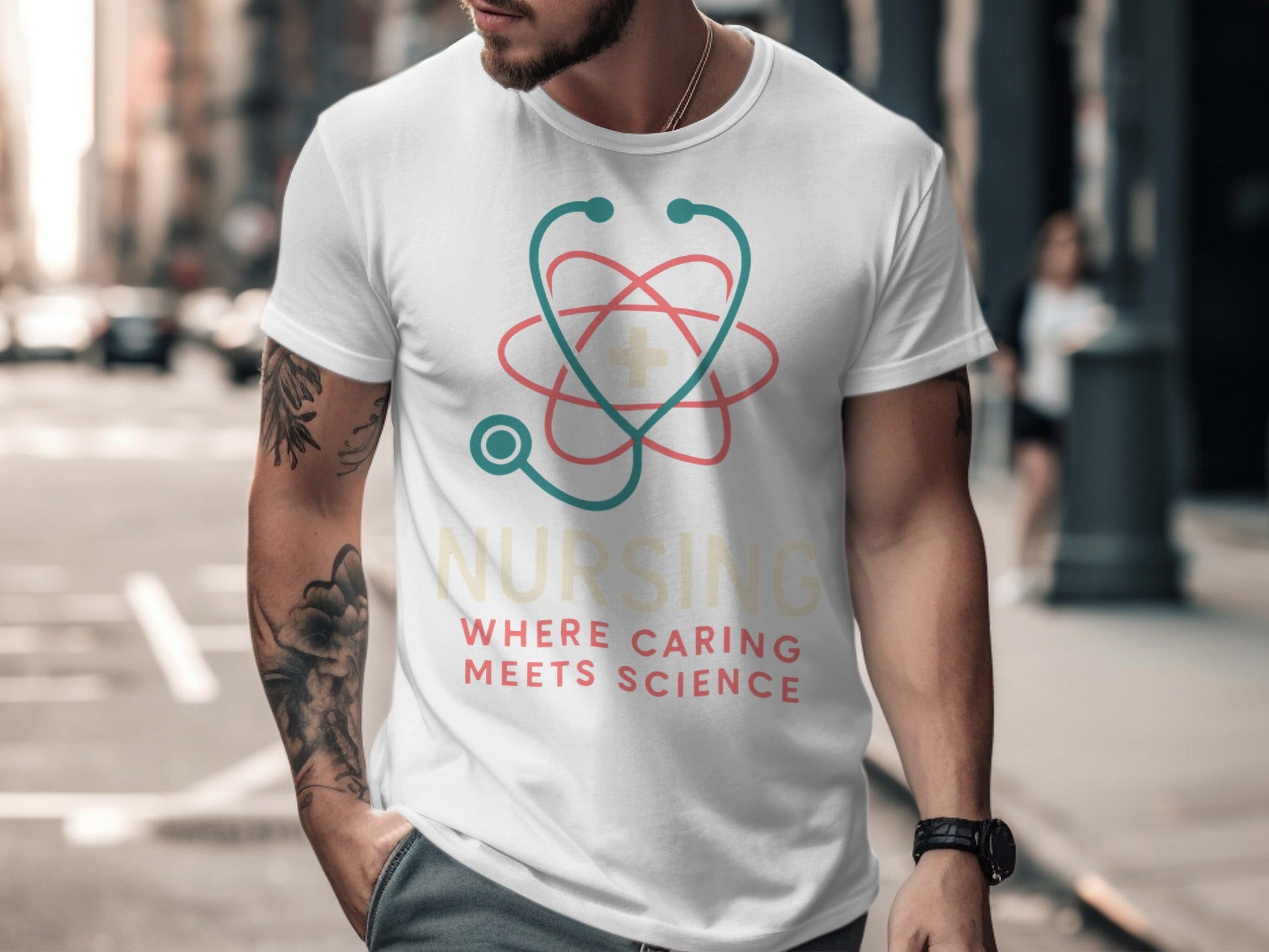 Nursing Where Caring Meets Science T-Shirt product