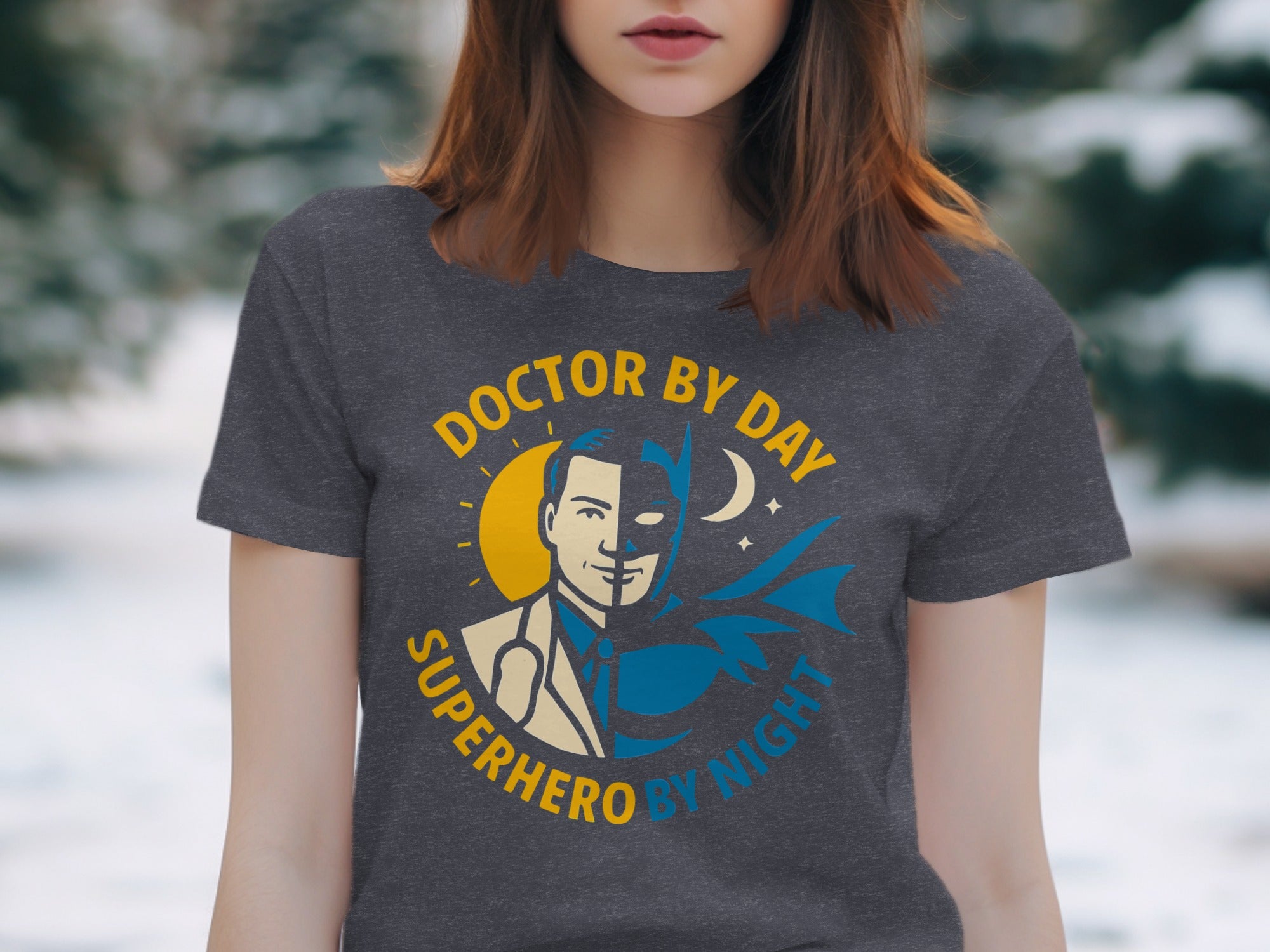 Doctor By Day Superhero By Night Graphic T-shirt