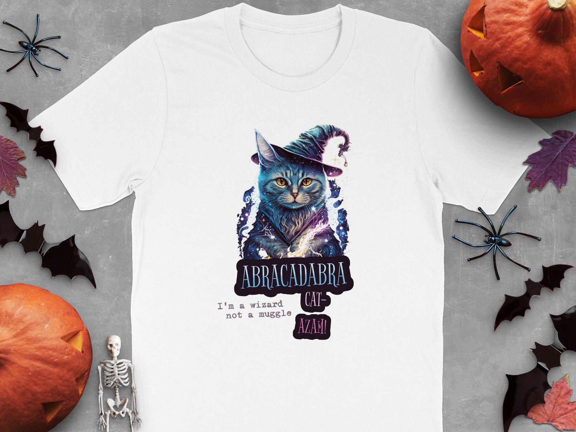 Abracadabra Cat Wizard Halloween Theme T-Shirt product type