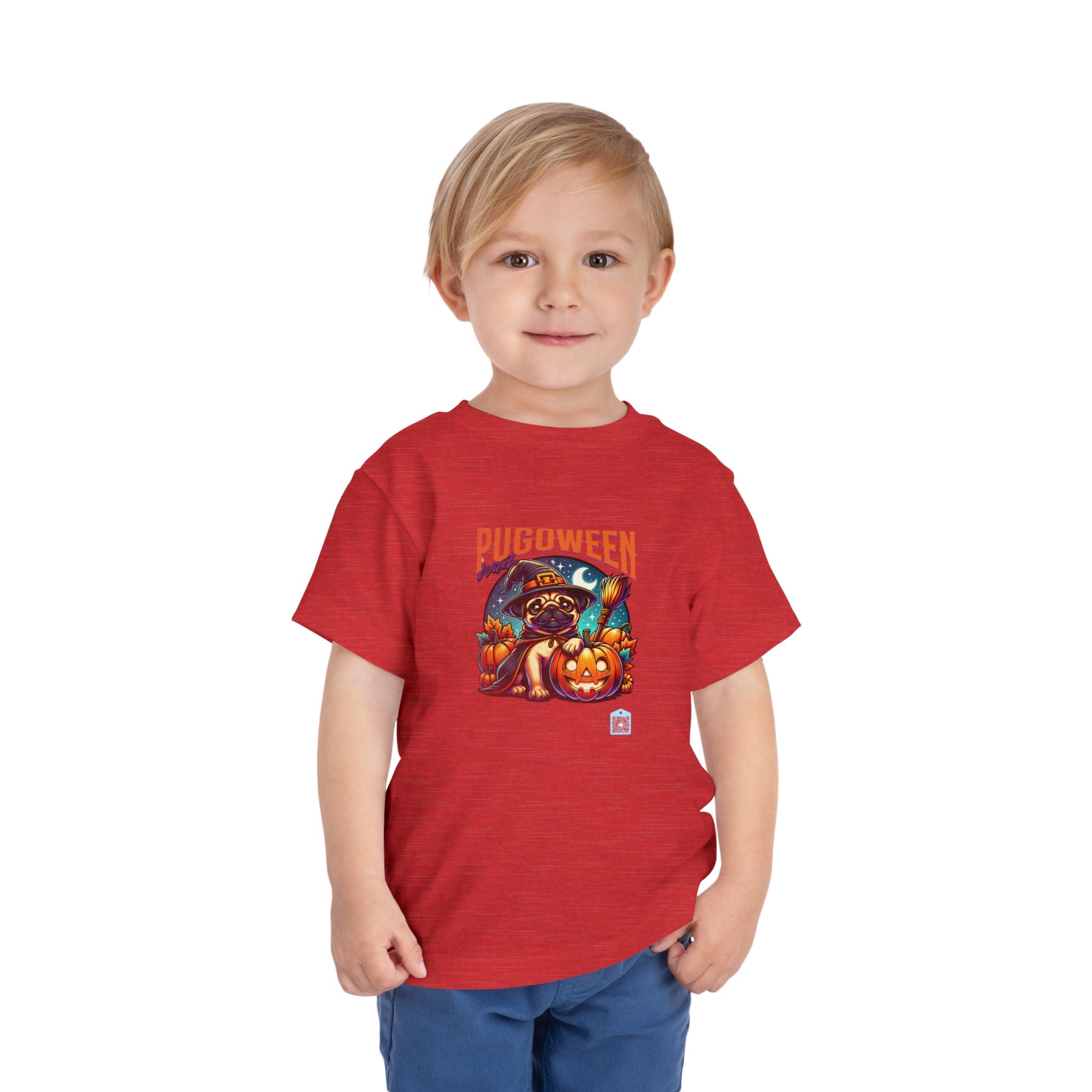 Pugoween Witch Halloween Design Cute Pug Puppy T-Shirt
