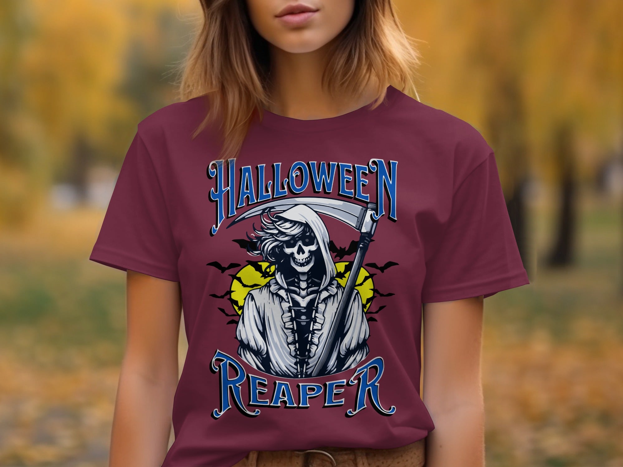 Halloween Reaper Graphic Tee Shirt product type