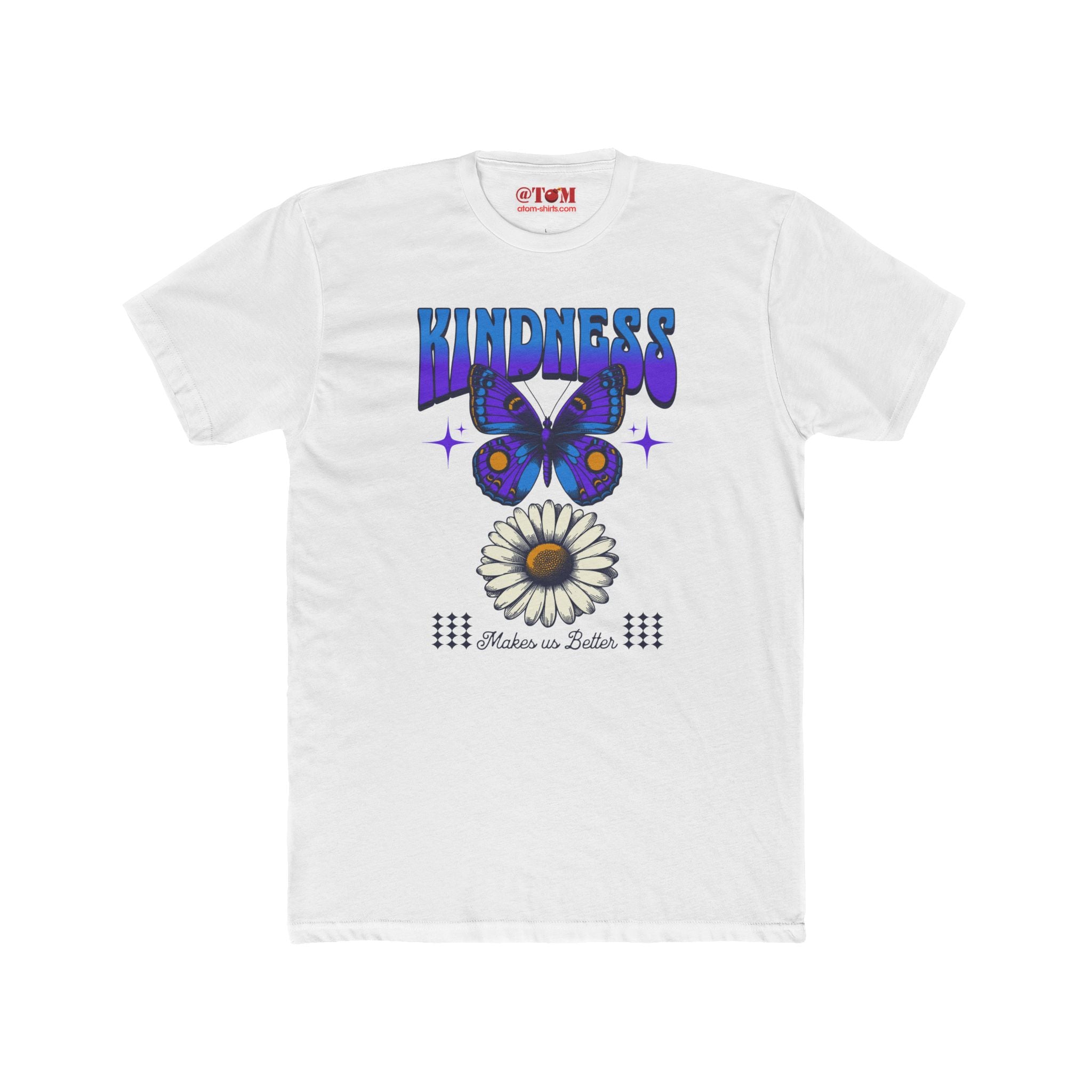 Kindness T-shirt with Butterfly and Daisy Design