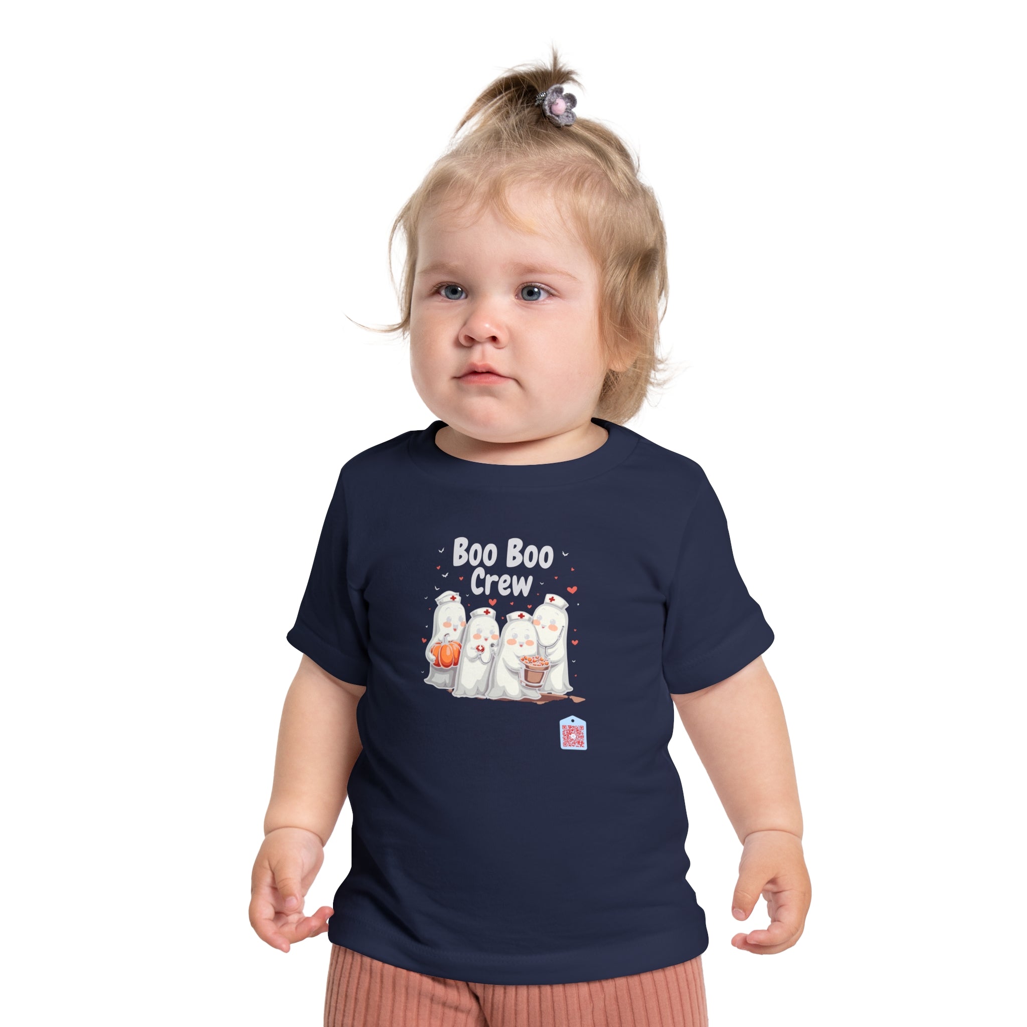 Baby T-Shirt Cute Boo Boo Nurse Ghosts Crew for Halloween
