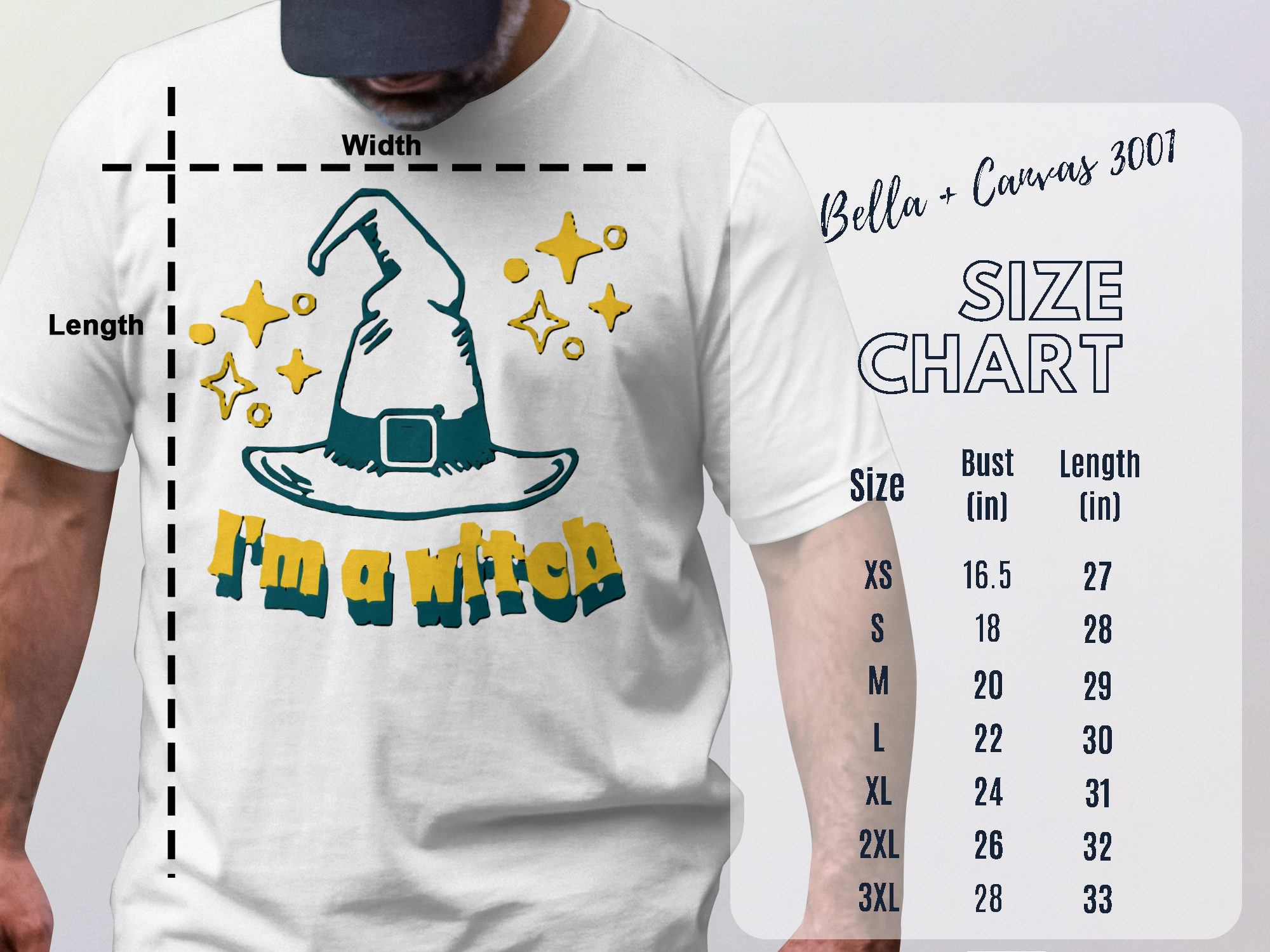 I'm a Witch Magic Hat Graphic Print Tee product